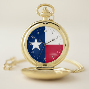 Texas State Flag Pocket Watch