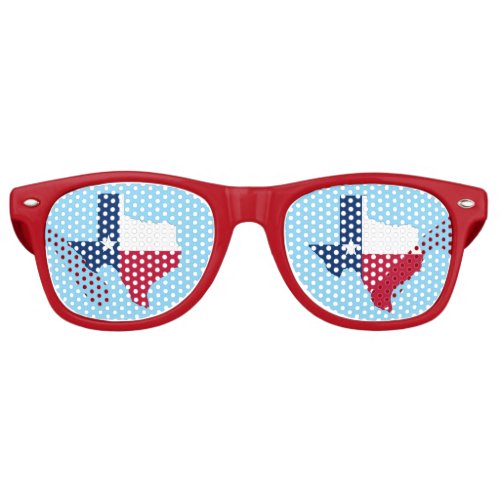 Texas State Flag Red White and Blue Retro Sunglasses