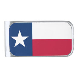 Texas State Flag Silver Finish Money Clip
