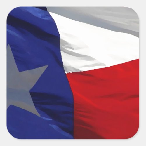 Texas State Flag Square Sticker