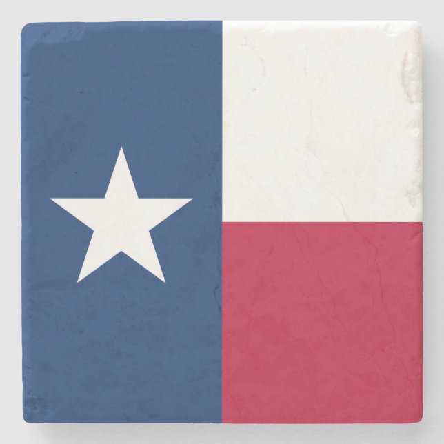 Texas State Flag Stone Coaster (Front)