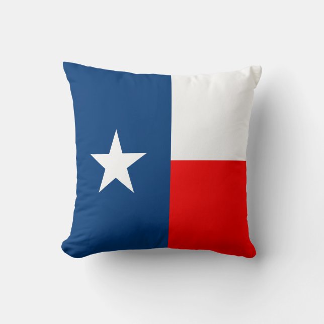Texas State Flag Throw Pillow (Front)