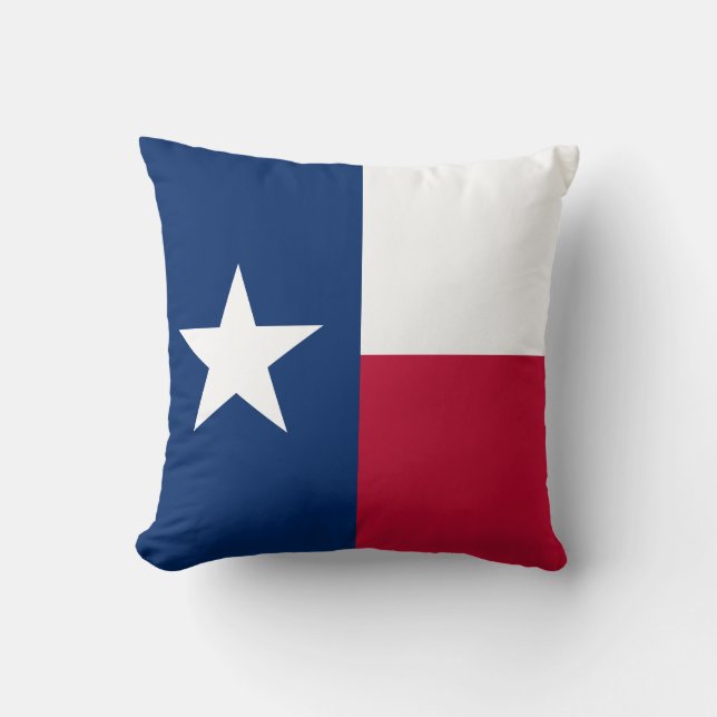 Texas State Flag Throw Pillow (Front)