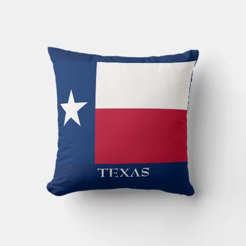 Texas State Flag Throw Sofa Pillow Lone Star