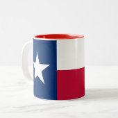 Texas State Flag Two-Tone Coffee Mug (Front Left)
