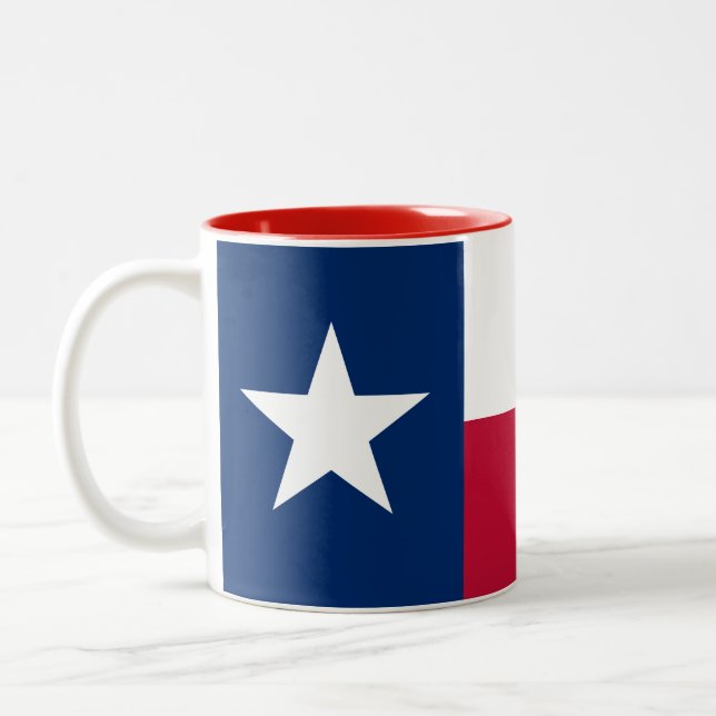 Texas State Flag Two-Tone Coffee Mug (Left)