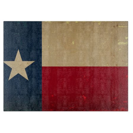 Texas State Flag Vintage Cutting Board