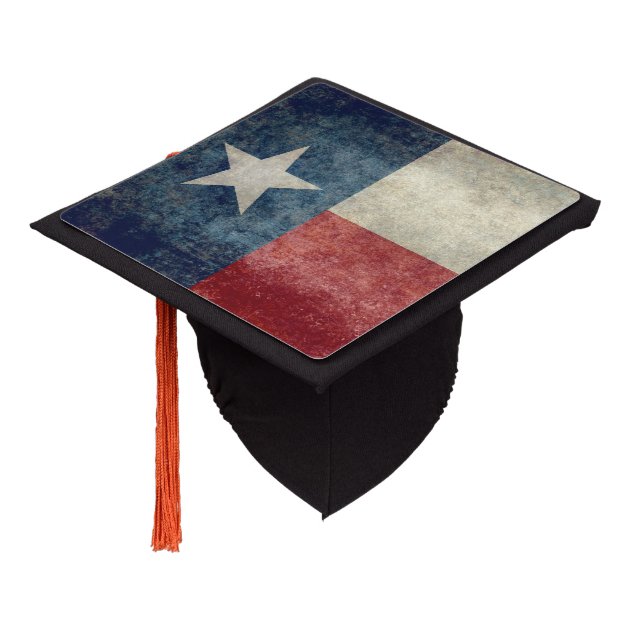 Texas State Flag Vintage Graduation Cap Topper
