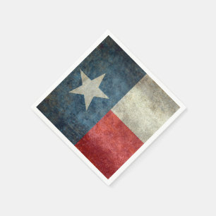 Texas state flag vintage retro paper napkins