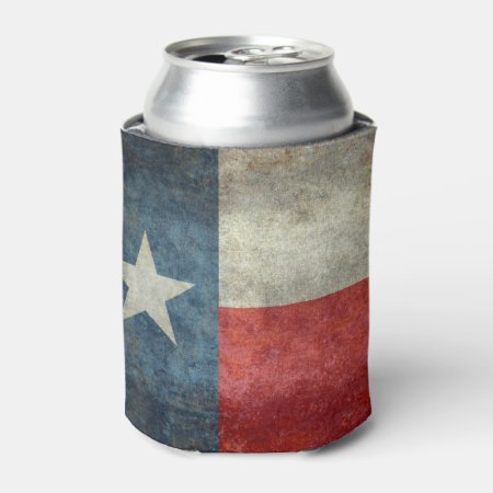 Texas State Flag Vintage Retro Style Can Cooler