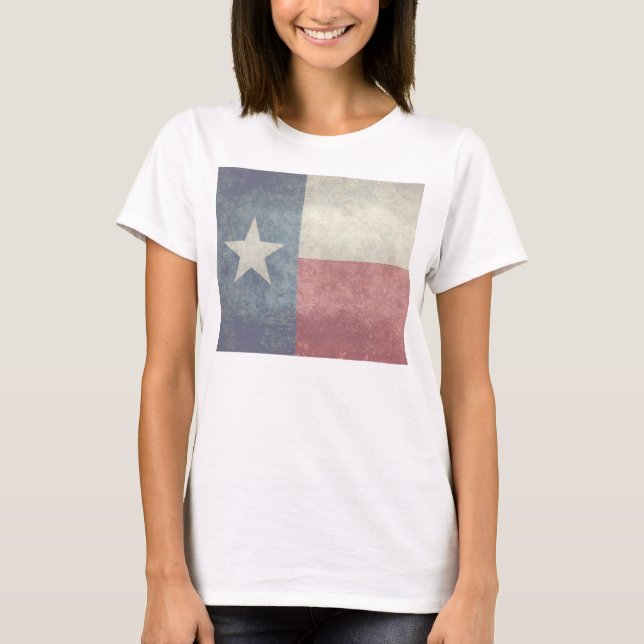 Texas state flag vintage retro style crop top (Front)