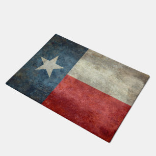Texas state flag vintage retro style door mat