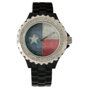 Texas state flag vintage retro style ladies watch