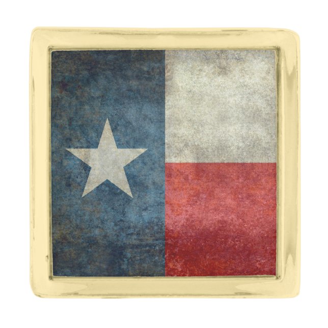 Texas state flag vintage retro style lapel pin (Front)