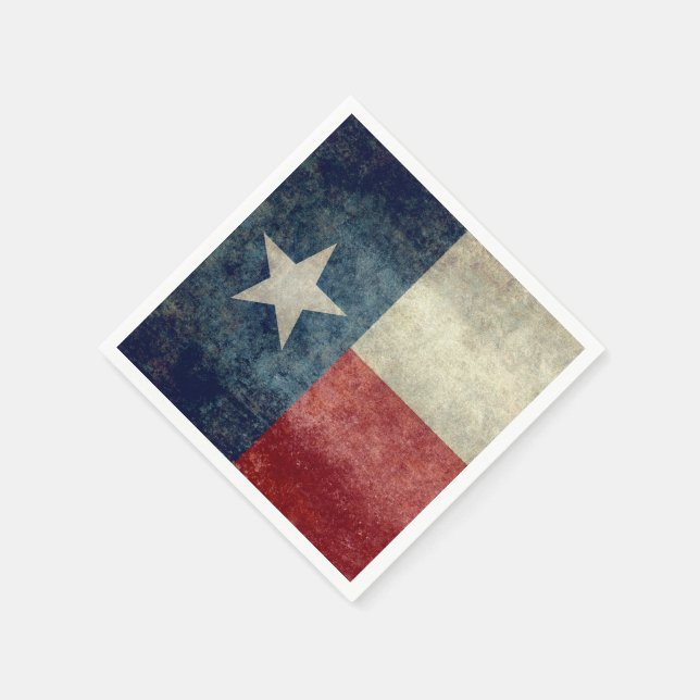 Texas state flag vintage retro style Paper Napkins (Corner)