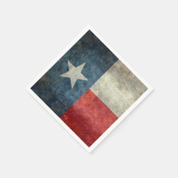 Texas State Flag Vintage Retro Style Paper Napkins by Lonestardesigns2020 at Zazzle
