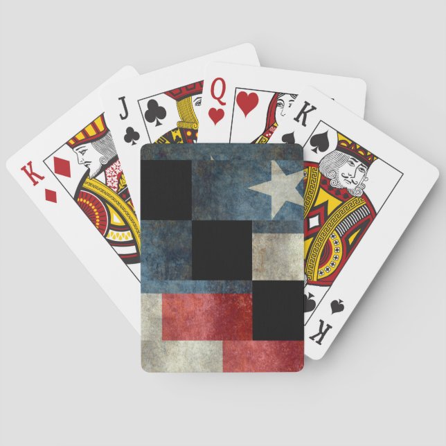 Texas state flag vintage retro style playing cards (Back)