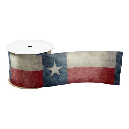 Texas State Flag Vintage Retro Style Ribbon