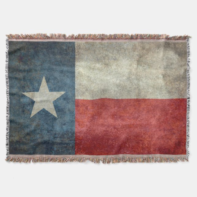 Texas state flag vintage retro style Throw Blanket (Front)