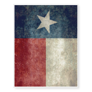 Texas state flag vintage retro Temporary Tattoos