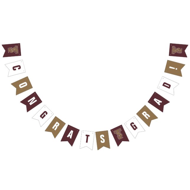 Texas State Graduation Bunting Flags (All)