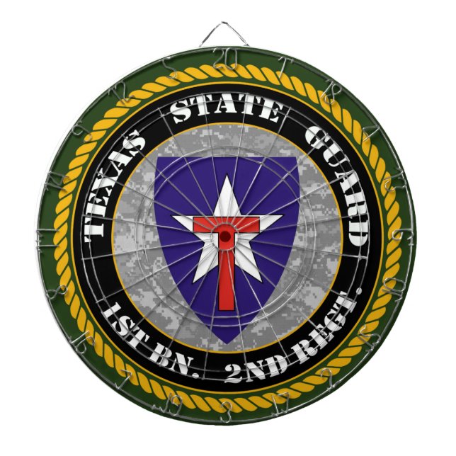 Texas State Guard Dart Board (Front)