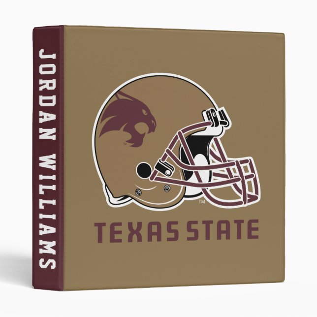 Texas State Helmet Logo 3 Ring Binder (Front/Spine)