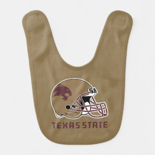 Texas State Helmet Logo Baby Bib