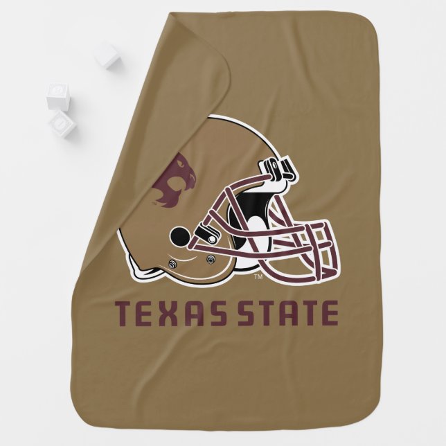Texas State Helmet Logo Baby Blanket (In Situ)