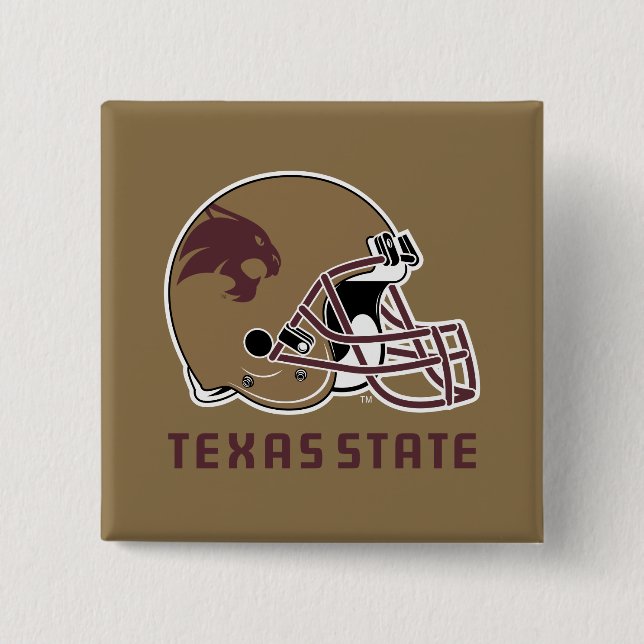 Texas State Helmet Logo Button (Front)