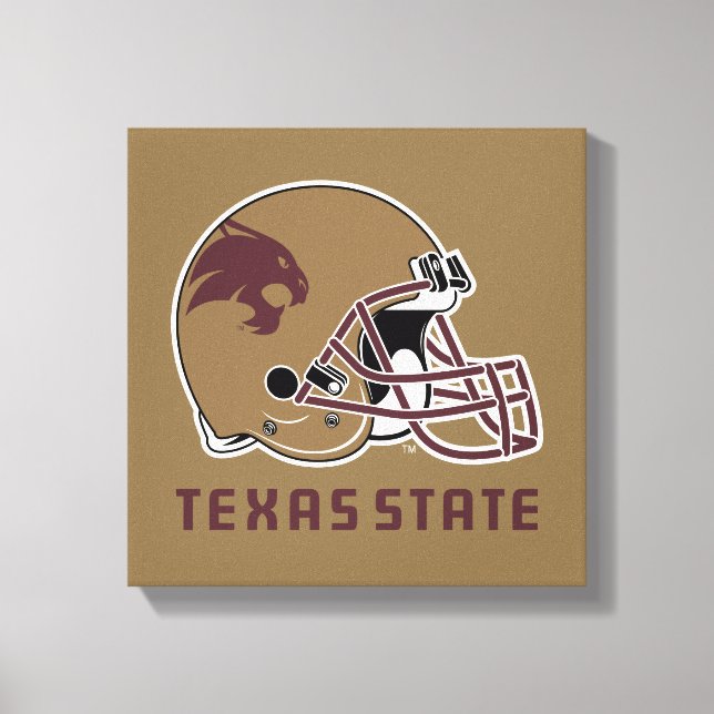 Texas State Helmet Logo Canvas Print (Front)