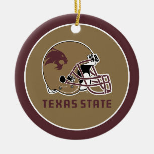 Texas State Helmet Logo Ceramic Ornament