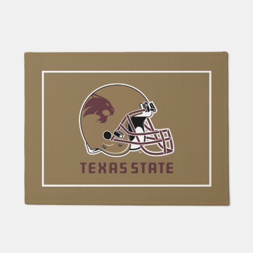 Texas State Helmet Logo Doormat