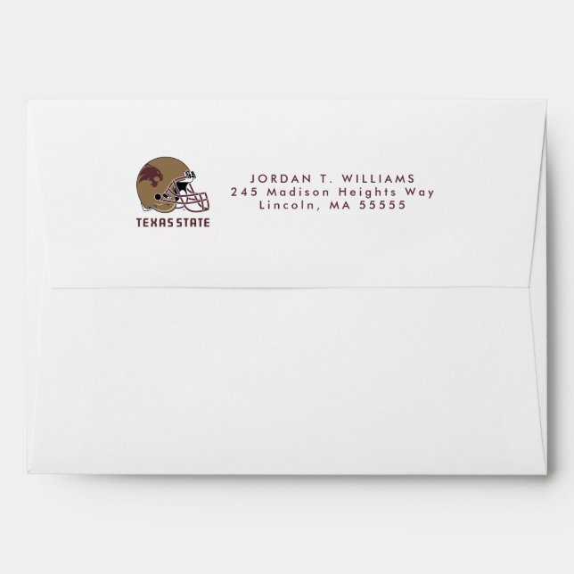 Texas State Helmet Logo Envelope (Back (Top Flap))