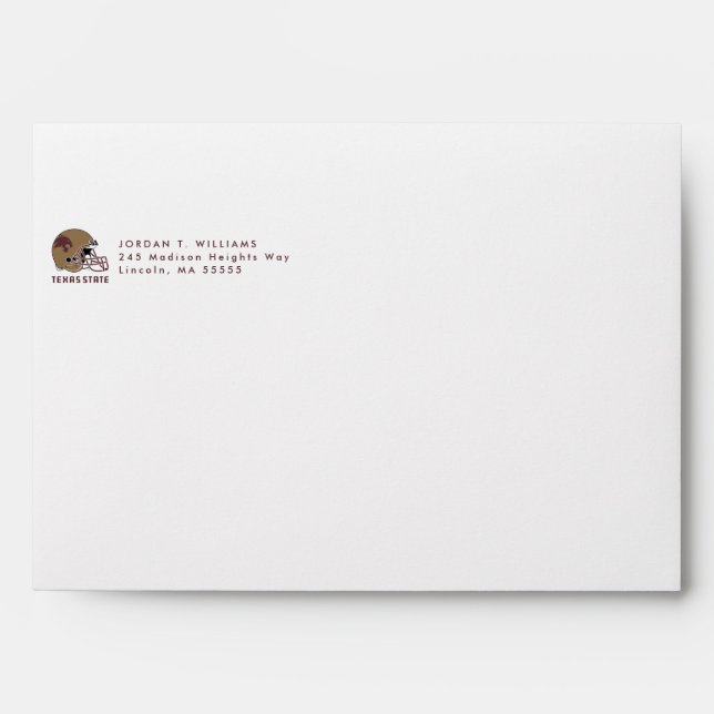 Texas State Helmet Logo Envelope (Front)