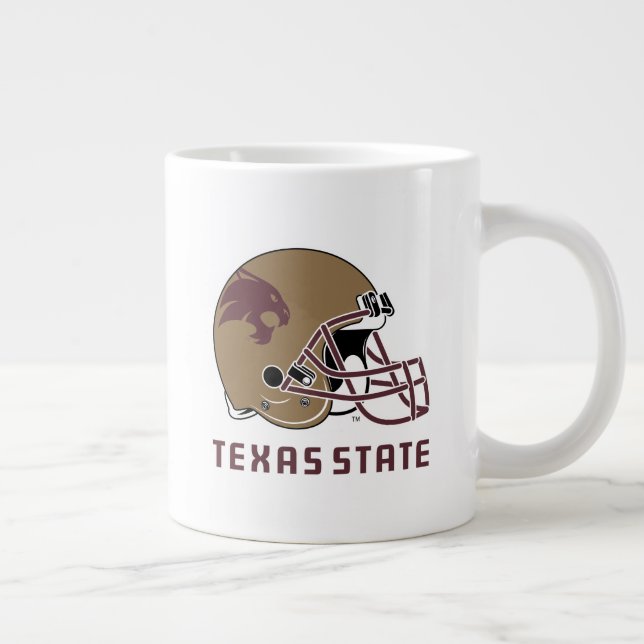 Texas State Helmet Logo Giant Coffee Mug (Right)