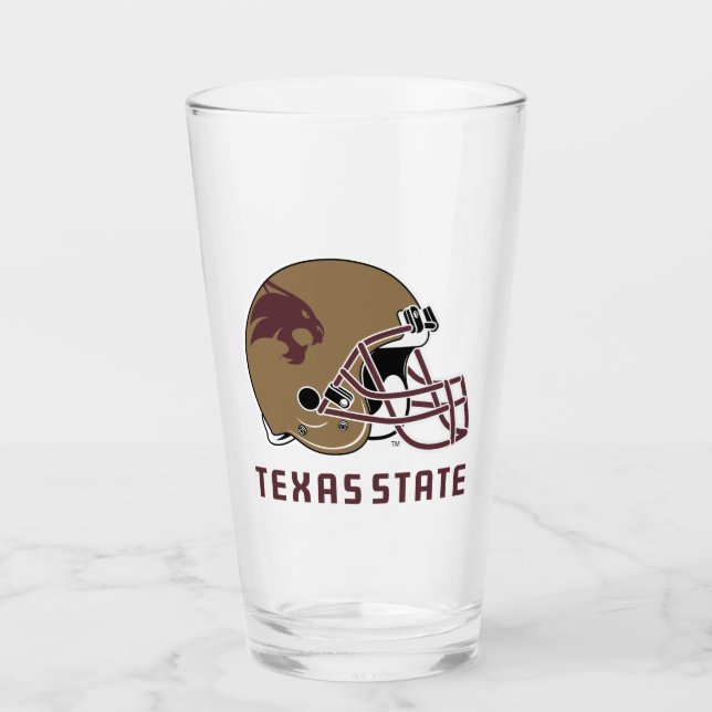 Texas State Helmet Logo Glass (Front)
