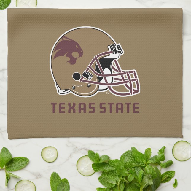 Texas State Helmet Logo Kitchen Towel (Folded)