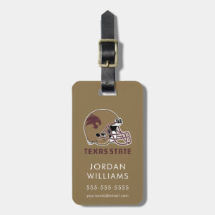 Texas State Helmet Logo Luggage Tag
