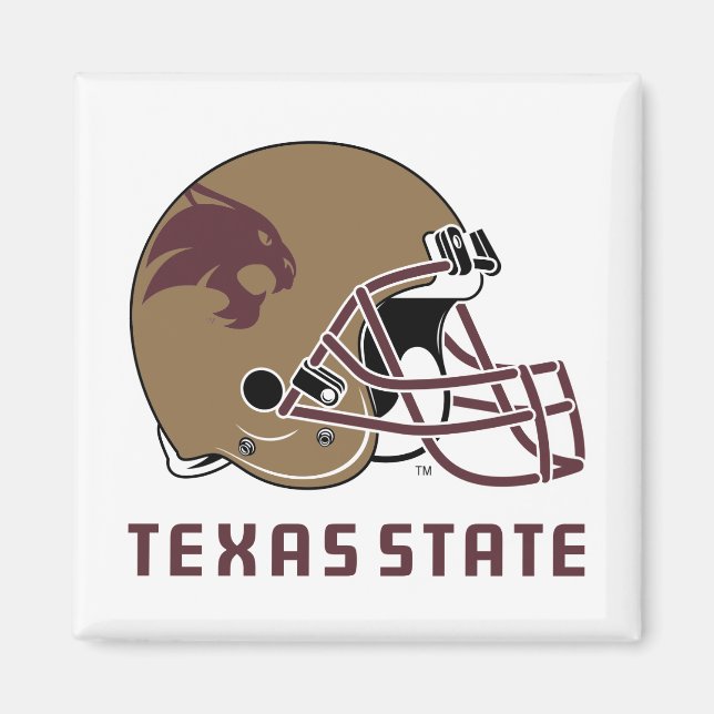 Texas State Helmet Logo Magnet (Front)