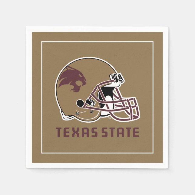Texas State Helmet Logo Napkins (Front)