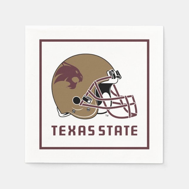 Texas State Helmet Logo Napkins (Front)