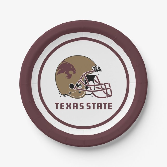 Texas State Helmet Logo Paper Plates (Front)