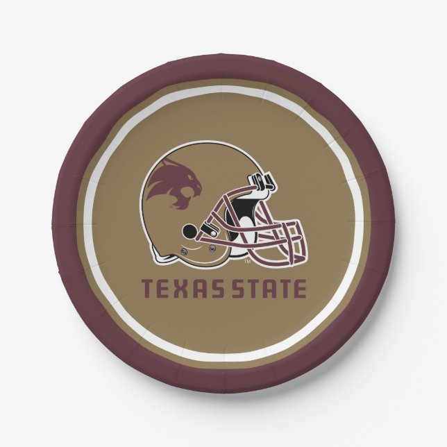 Texas State Helmet Logo Paper Plates (Front)