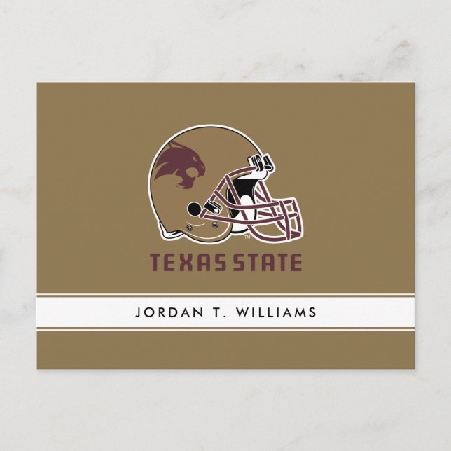Texas State Helmet Logo Postcard (Front)