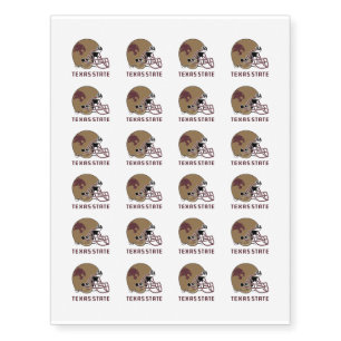 Texas State Helmet Logo Temporary Tattoos