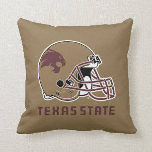 Texas State Helmet Logo Throw Pillow