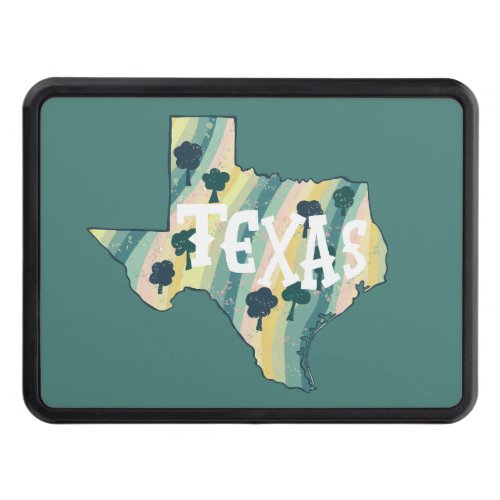 Texas State Illustrated Map  Hitch Cover