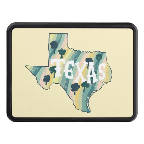 Texas State Illustrated Map  Hitch Cover