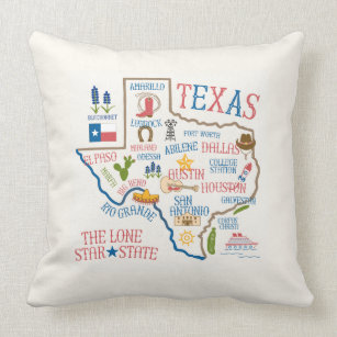 Don't Mess with Texas Tapestry Pillow 17 Square Lone Star State Pillow KensingtonRow Home Collection Throw Pillows
